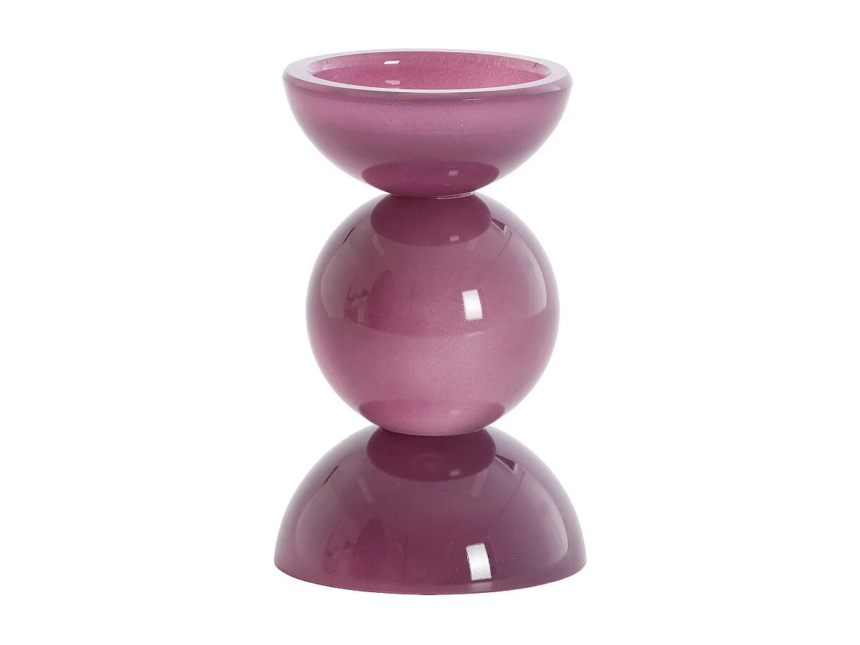 Bougeoir ITINGA - Ø9,5x15,5 cm - Violet