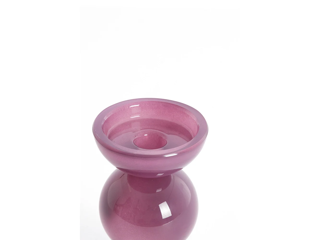 Bougeoir ITINGA - Ø9,5x15,5 cm - Violet