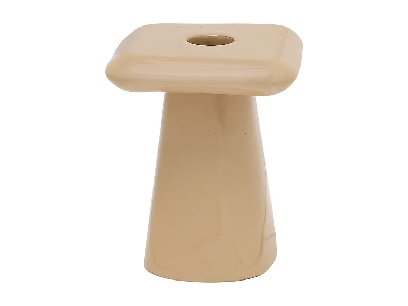 Bougeoir Roca - 9x9x11,5 cm - Marron