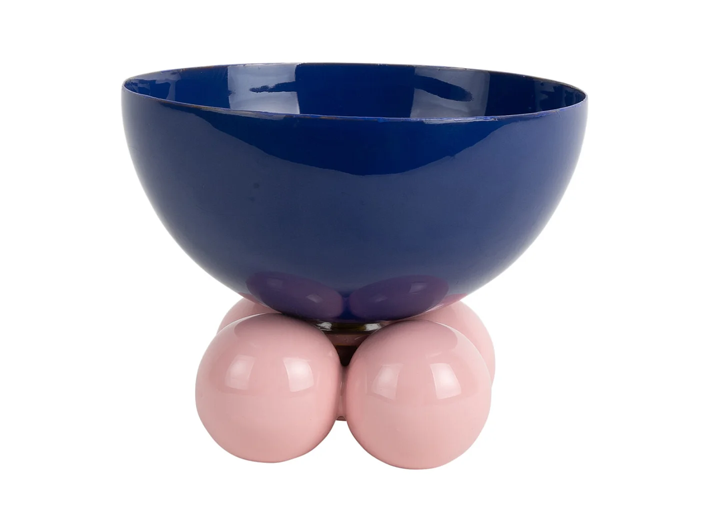 Schaal Double Funky - 13x13x11 cm - Blauw