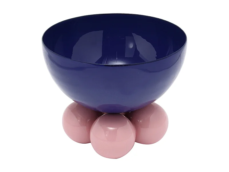 Schaal Double Funky - 13x13x11 cm - Blauw