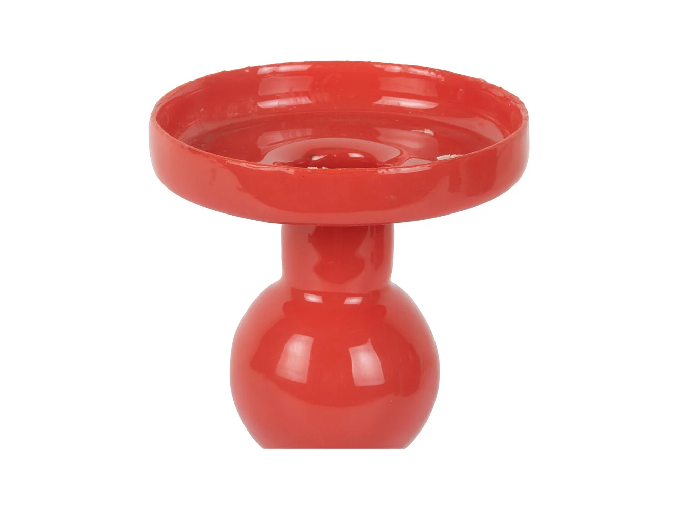 Kandelaar Funky  - 8.5x8.5x15 cm - Rood