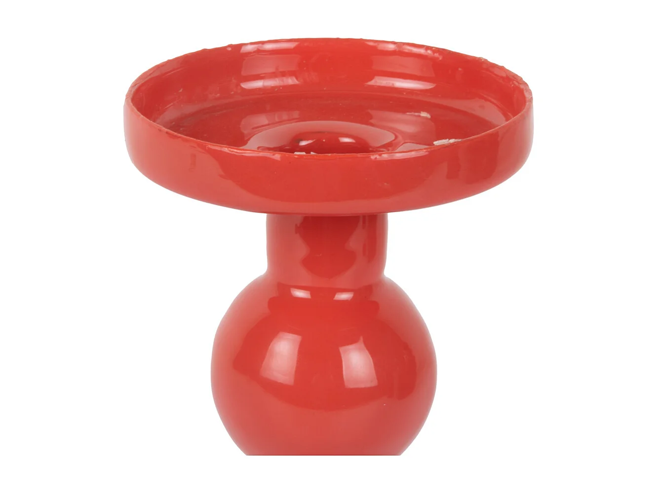 Bougeoir Funky - 8,5x8,5x15 cm - Rouge