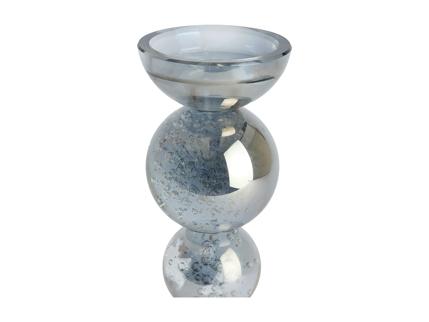 Kaarsenhouder ITINGA - Ø9.5x34 cm - Grijs