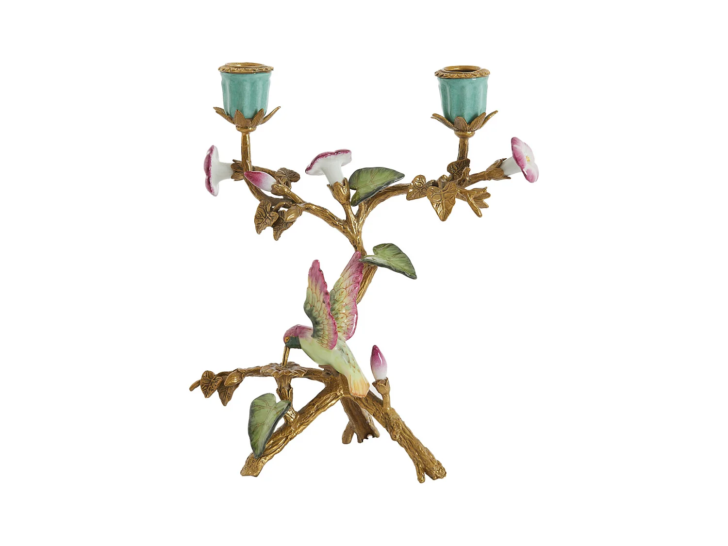 Bougeoir COLIBRI - 21,5 x 16 x 25,5 cm - Vert