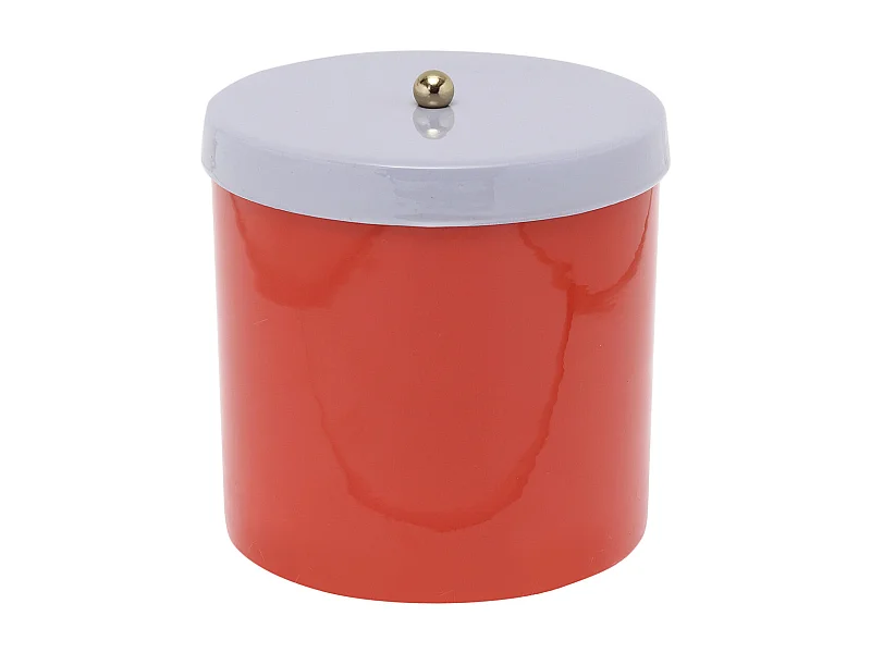 Opbergdoos en mand Double Funky - 14x14x14 cm - Rood
