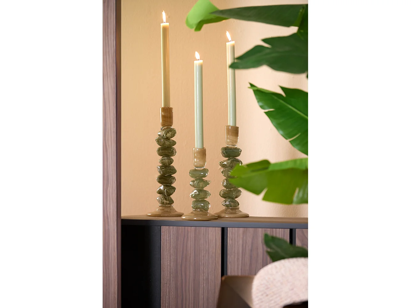 Light & Living - Kerzenständer ESTINA - Ø11,5x35 cm - Braun