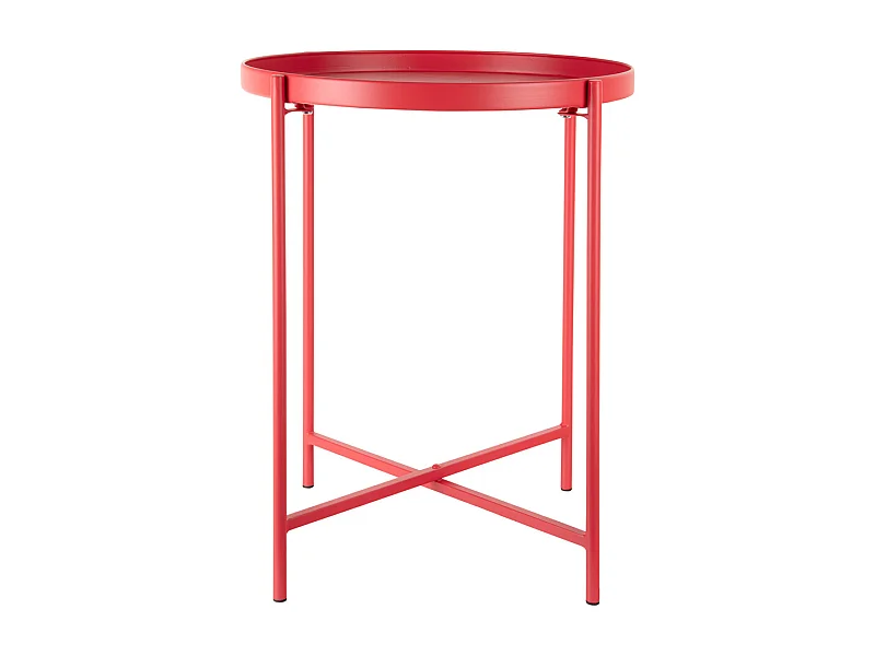 Table d'appoint Meseta - 40x40x49 cm - Rouge