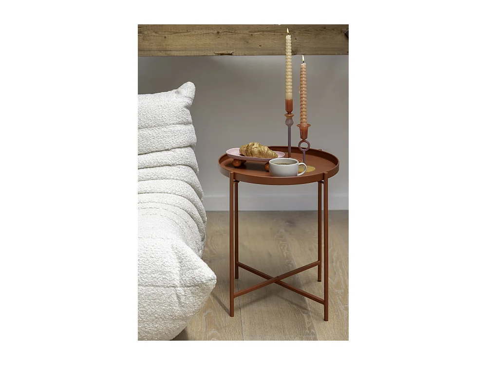 Table d'appoint Meseta - 40x40x49 cm - Rouge