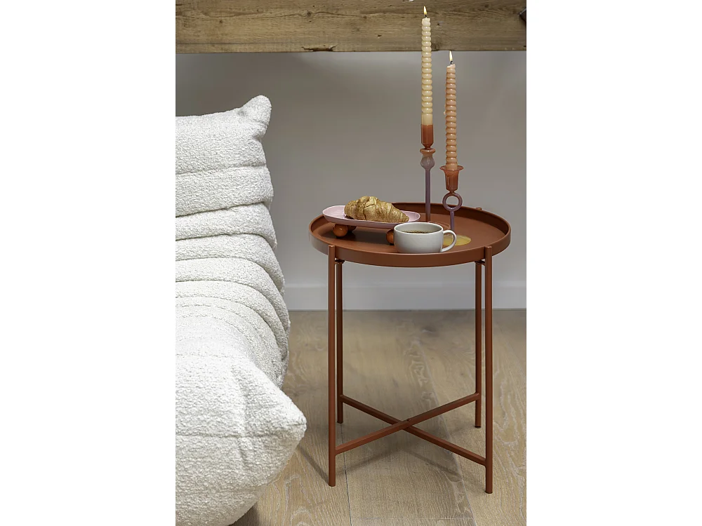 Table d'appoint Meseta - 40x40x49 cm - Rouge
