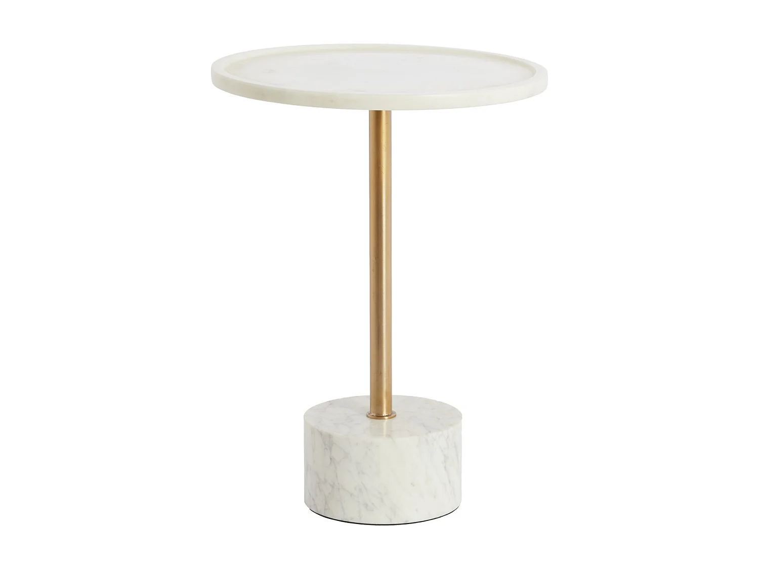 Table d'appoint CIVITA - Ø37x49 cm - Blanc