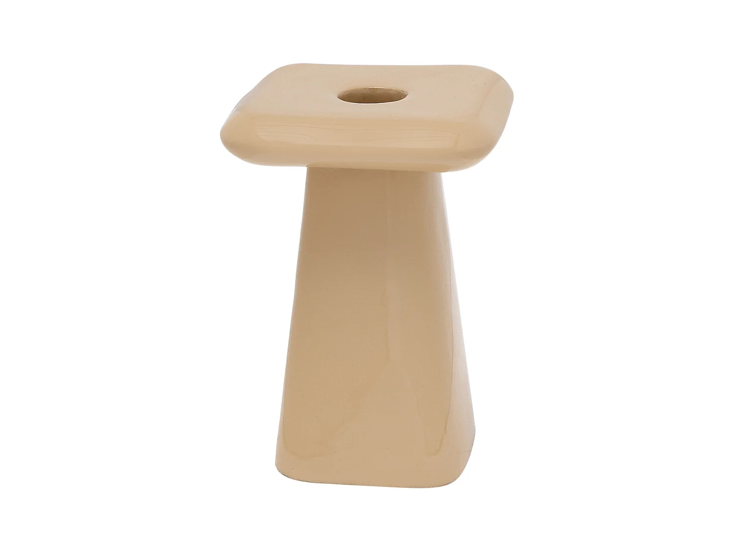 Bougeoir Roca - 9x9x13 cm - Marron