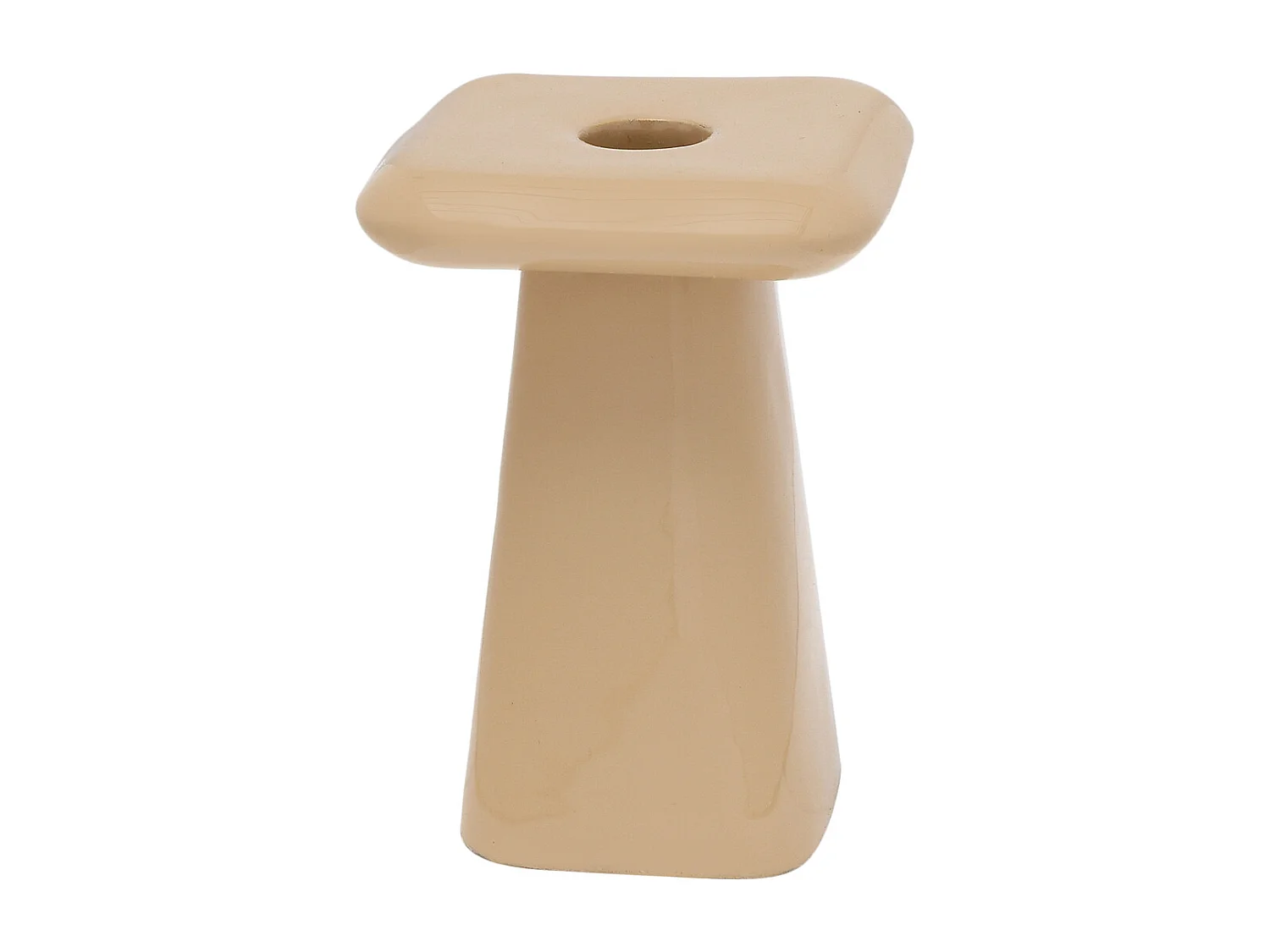 Bougeoir Roca - 9x9x13 cm - Marron