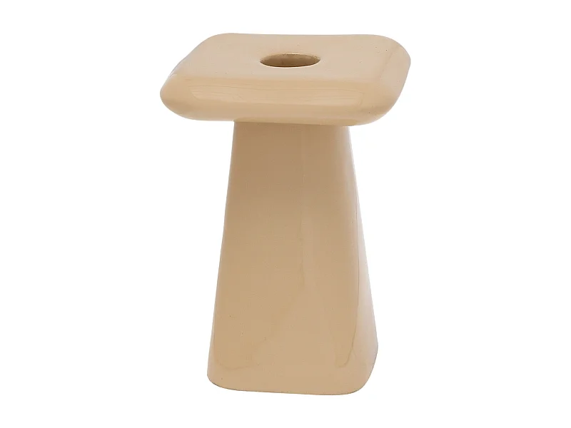 Roca Kerzenständer - 9x9x13 cm - Braun