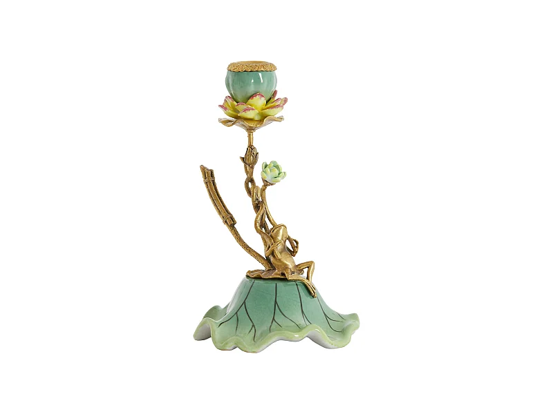 Bougeoir FROG - 17x15x25 cm - Vert