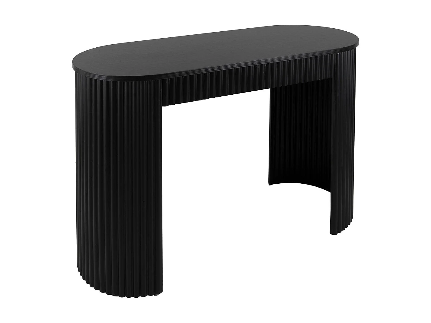 Table d'appoint Estriado - 100x40x76,5 cm - Noir