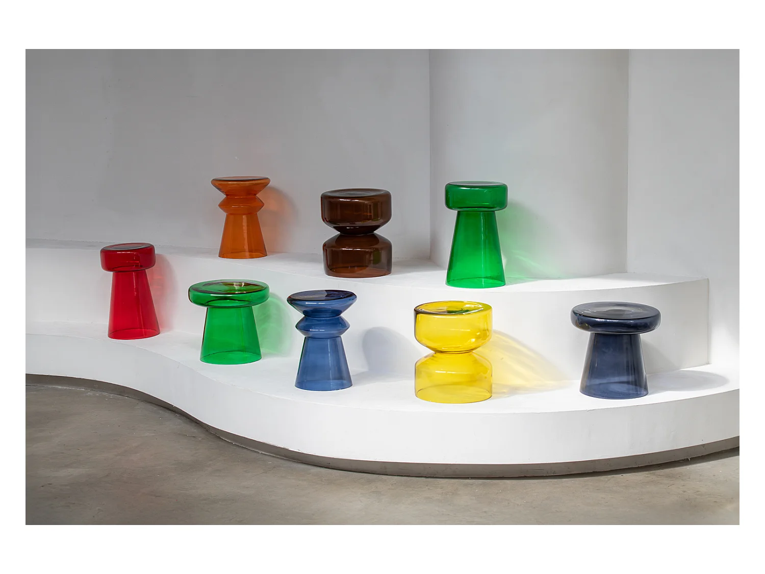 Table d'appoint Corcho - 30x30x50 cm - Rouge