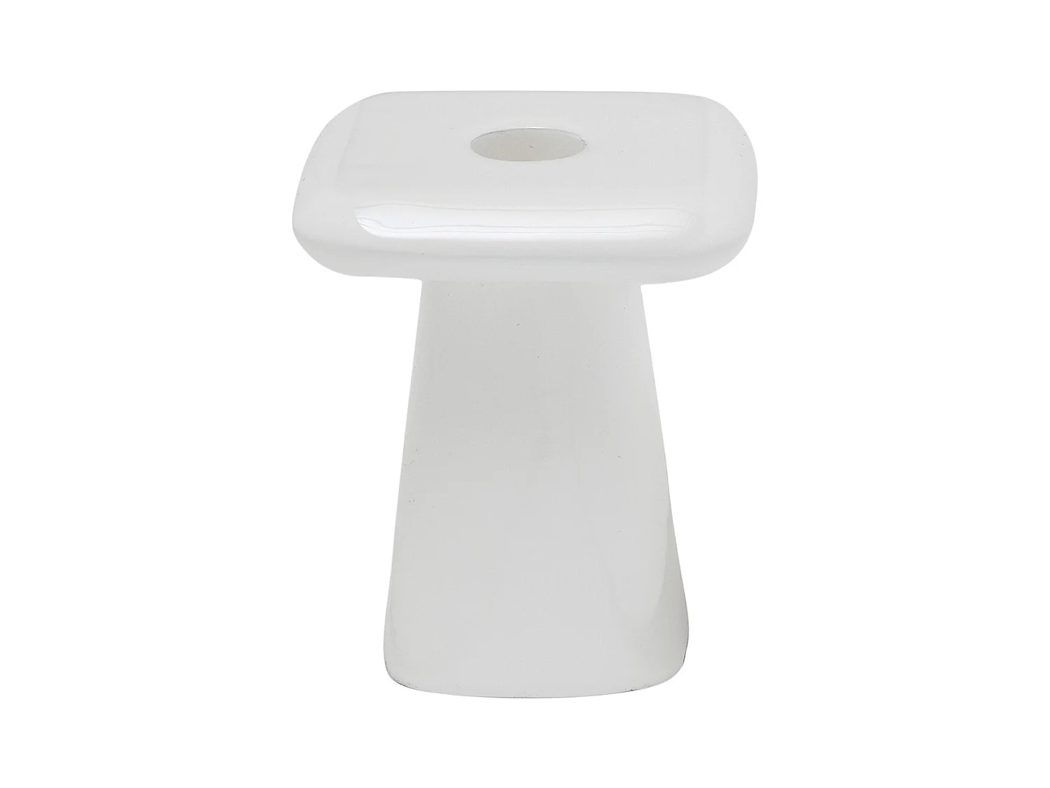 Bougeoir Rica - 9x9x11,5 cm - Blanc