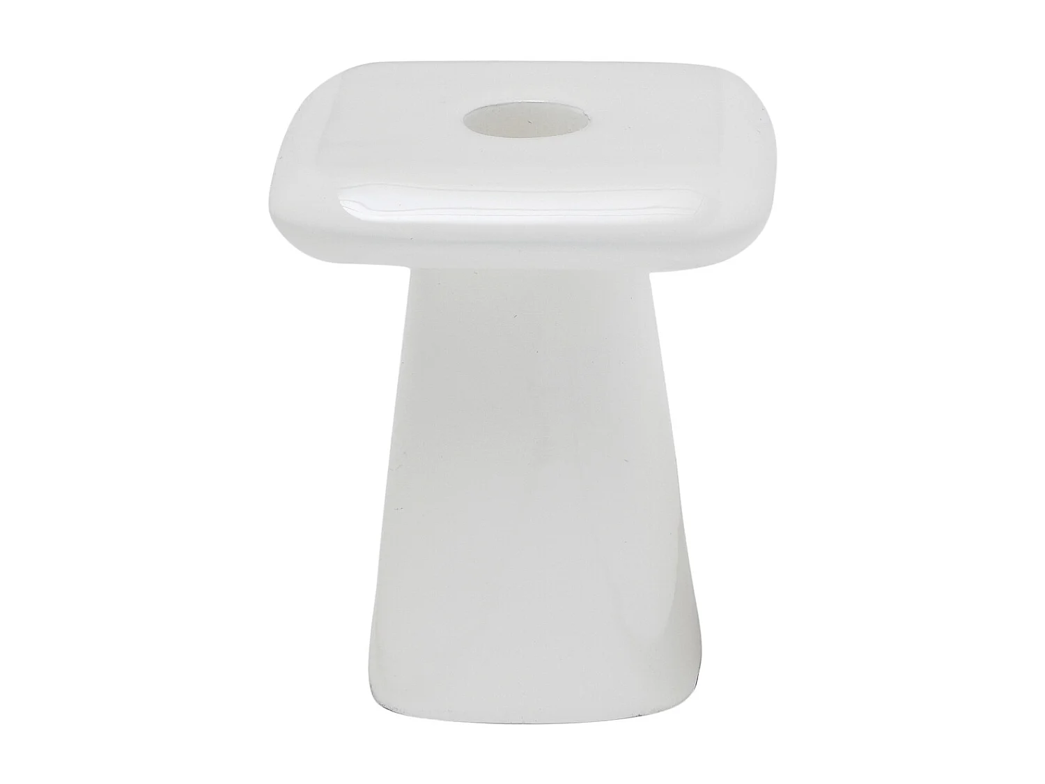 Bougeoir Rica - 9x9x11,5 cm - Blanc