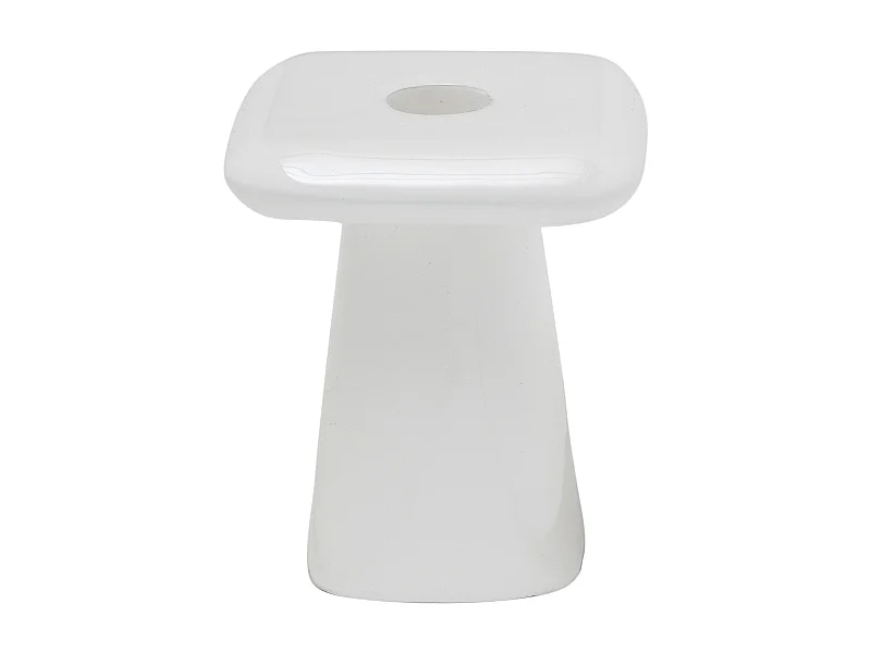 Kerzenständer Rica - 9x9x11,5 cm - Weiß