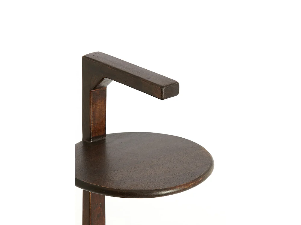 Table d'appoint DELMINO - Ø26x77 cm - Marron