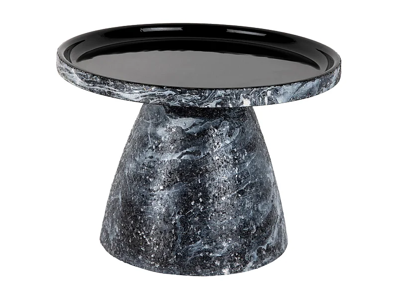 Bijzettafel Mosaic Marble - 42x42x29 cm - Zwart