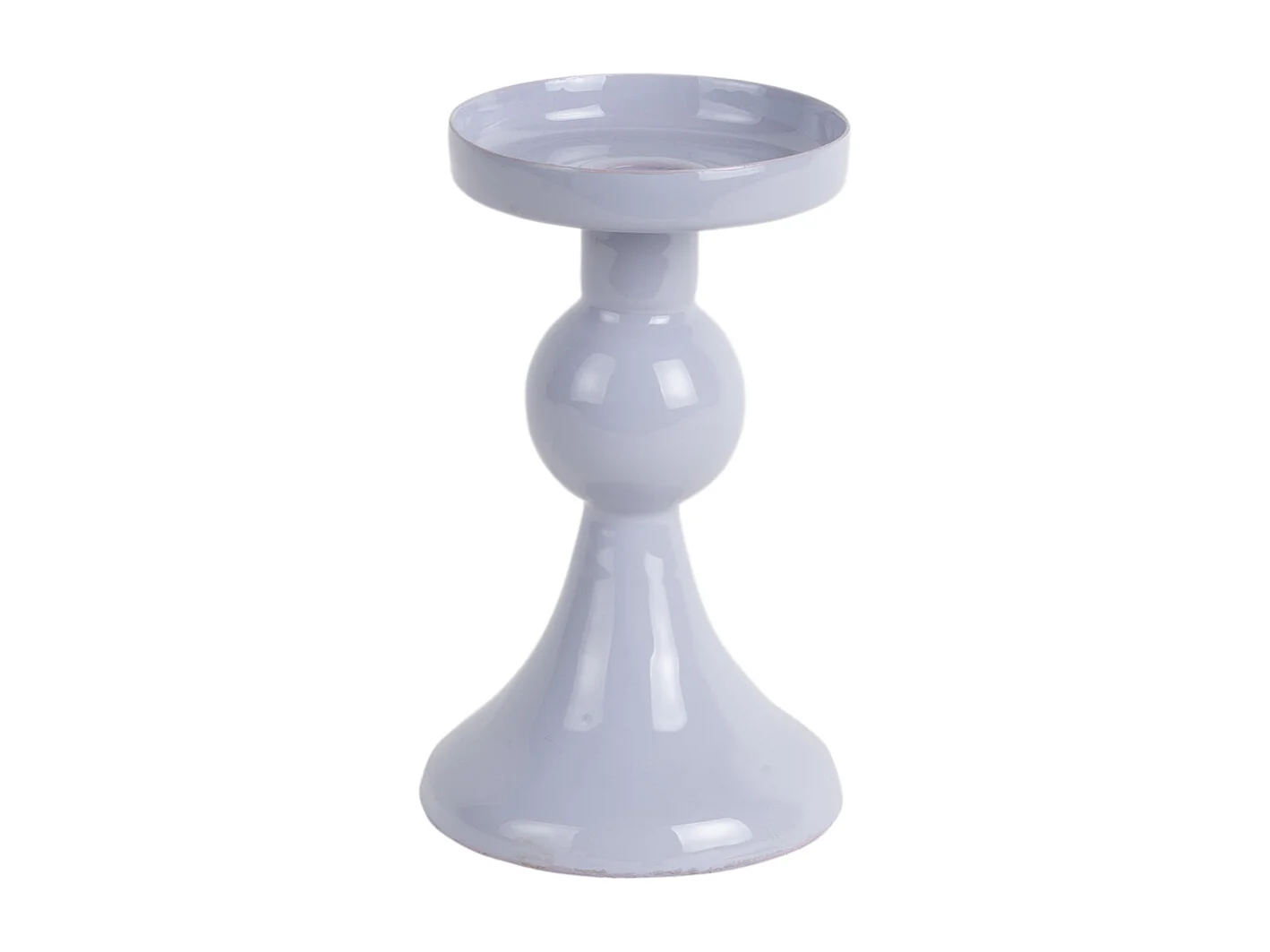 Kandelaar Funky  - 8.5x8.5x15 cm - Paars