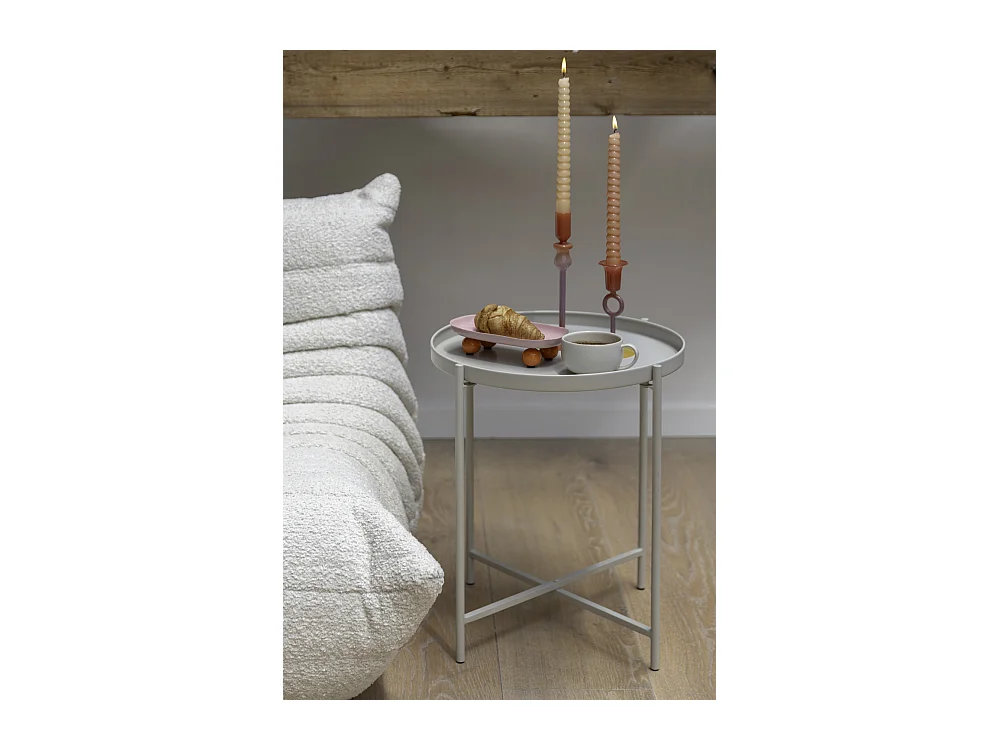 Table d'appoint Meseta - 40x40x49 cm - Gris