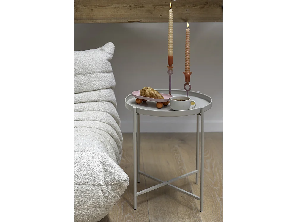 Table d'appoint Meseta - 40x40x49 cm - Gris