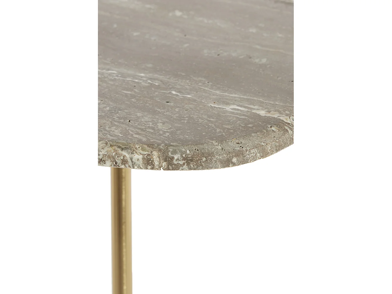 Table d'appoint GIA - Ø37,5x59,5 cm - Marron - Lot de 2