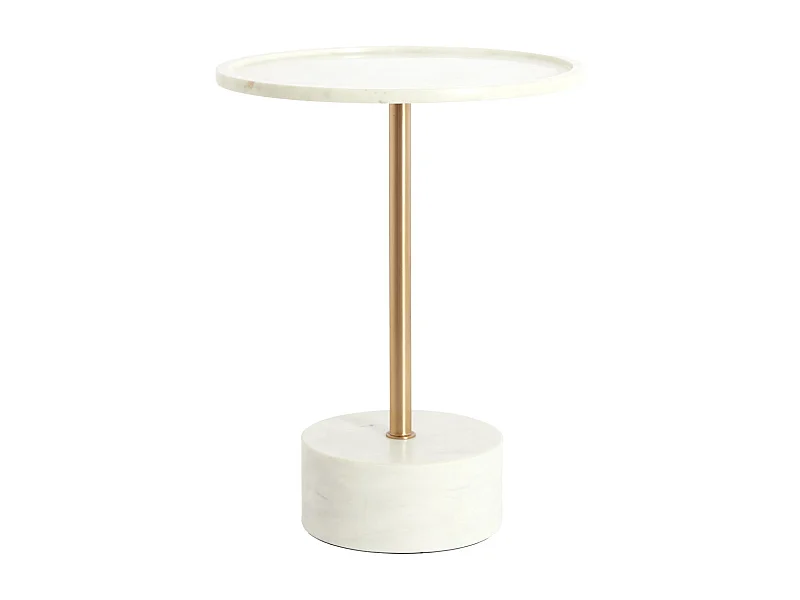 Table d&#039;appoint CIVITA - Ø41x53 cm - Blanc