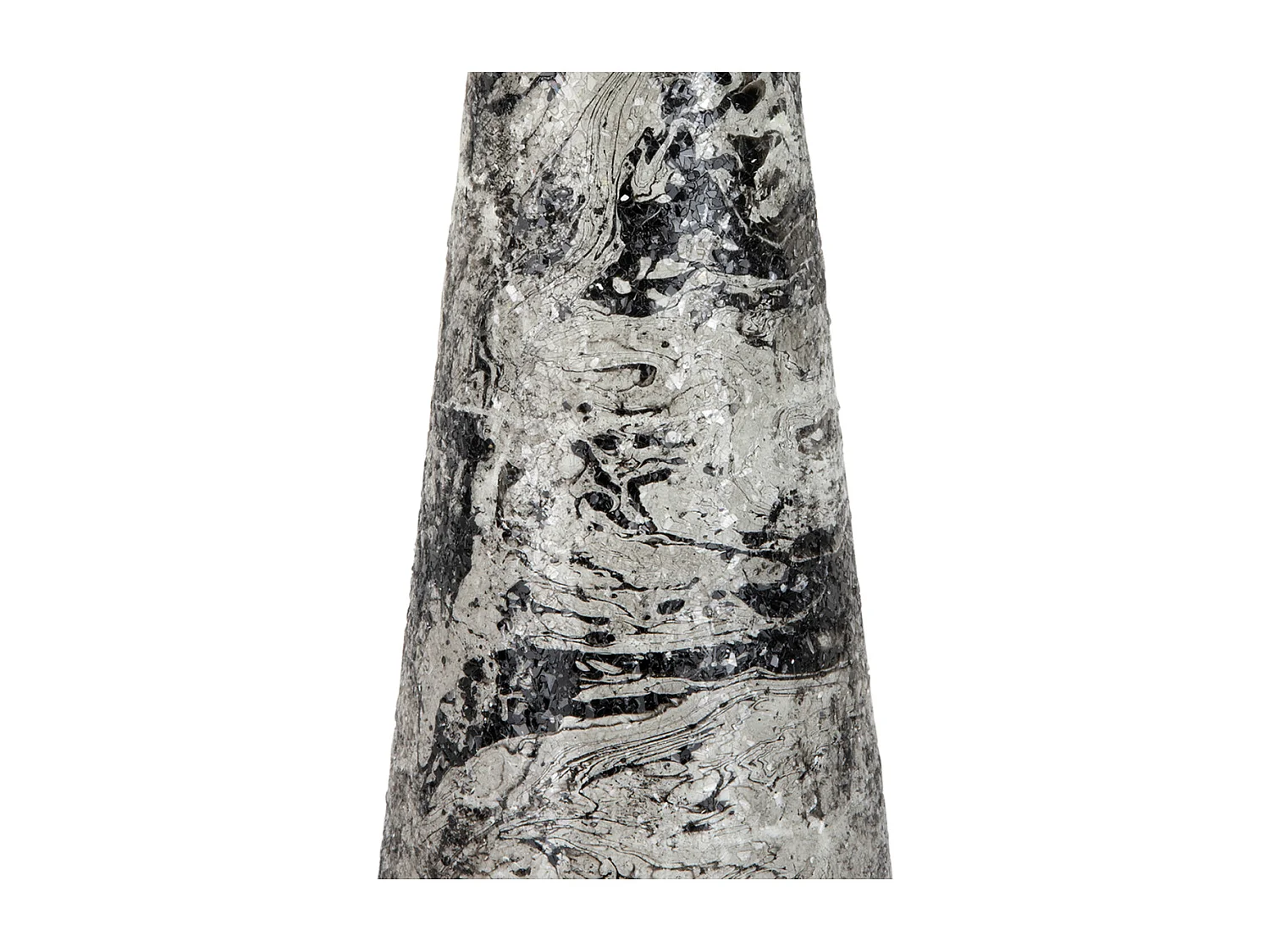 Table d'appoint en marbre mosaïque - 40x40x42 cm - Blanc