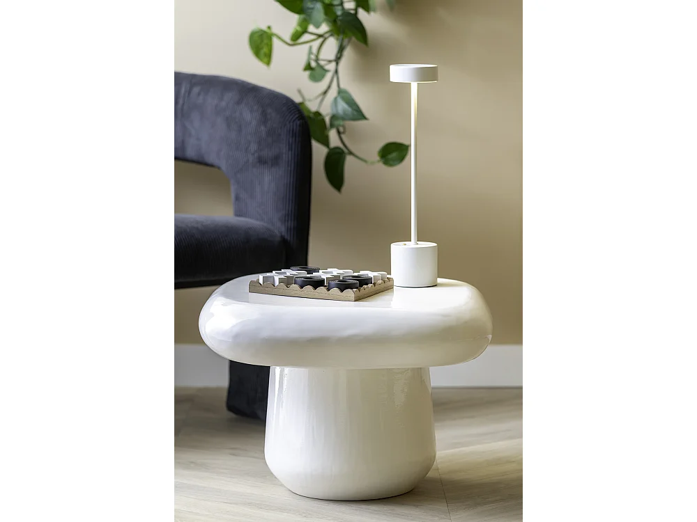 Table d'appoint Roca - 49x49x36 cm - Blanc