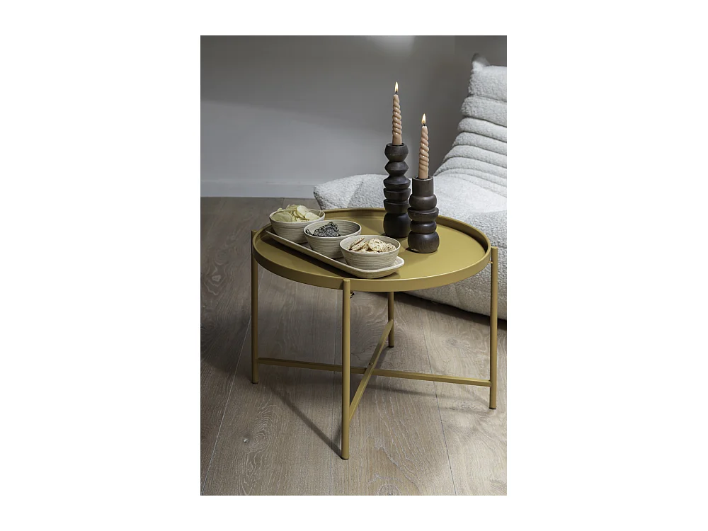 Table d'appoint Meseta - 50x50x38,5 cm - Jaune