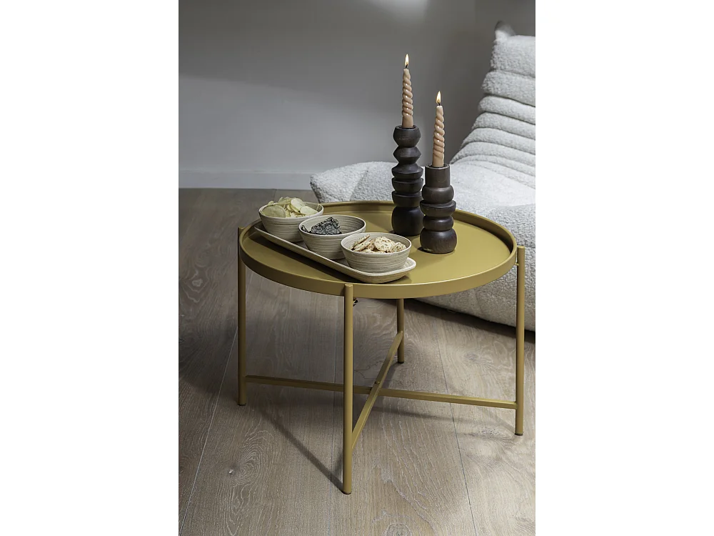 Table d'appoint Meseta - 50x50x38,5 cm - Jaune