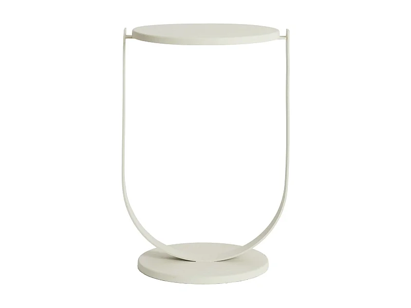 Table d&#039;appoint TRIANA - Ø45x65,5 cm - Blanc