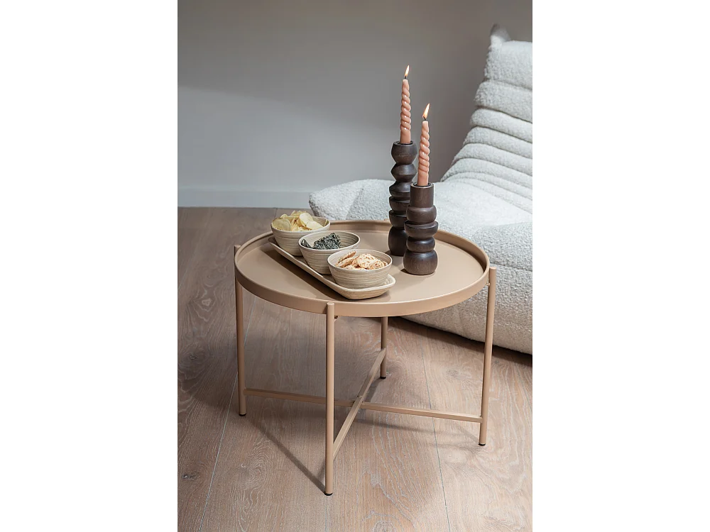 Table d'appoint Meseta - 50x50x38,5 cm - Marron