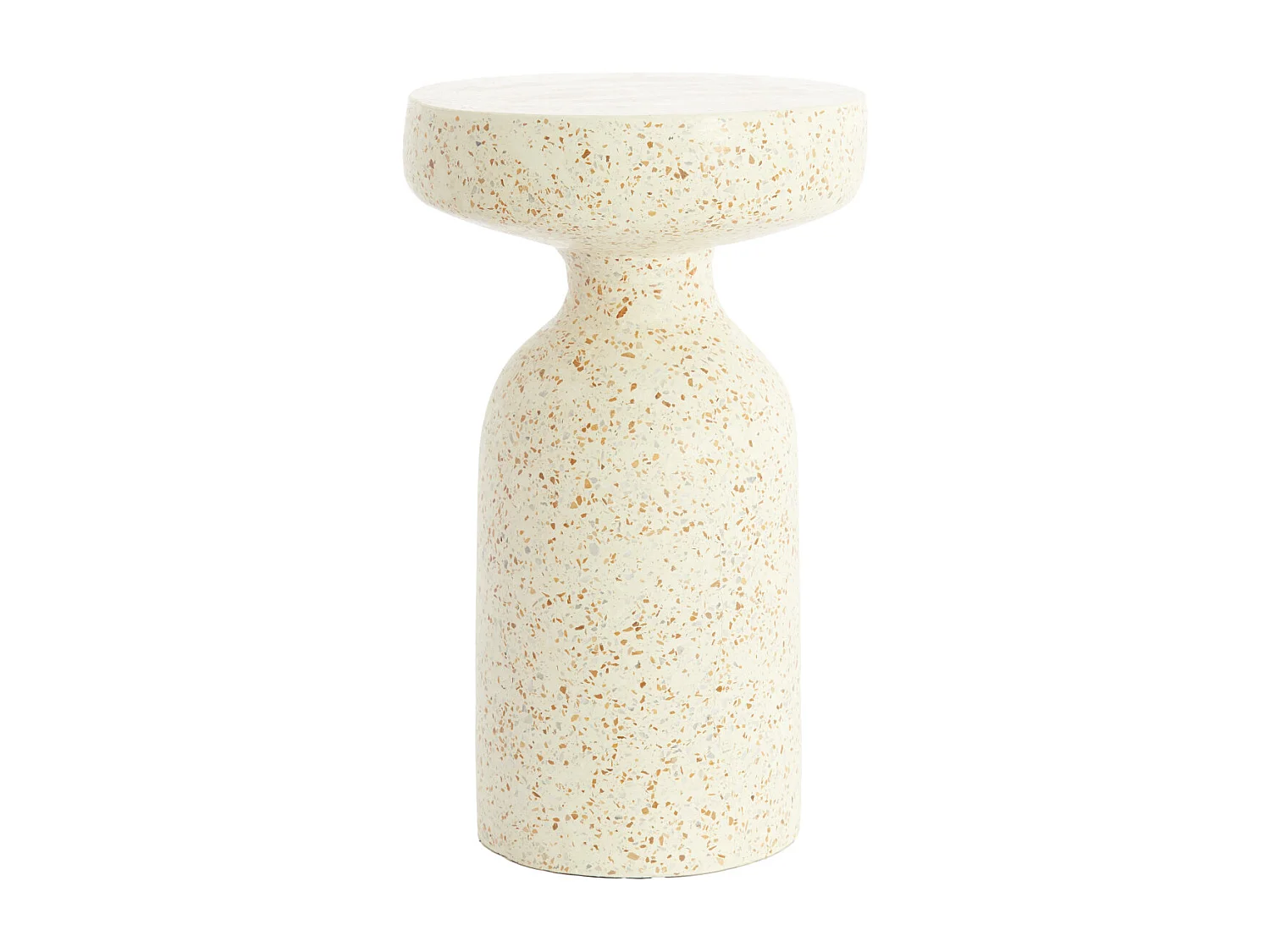 Table d'appoint MORAVIT - Ø32x54 cm - Blanc