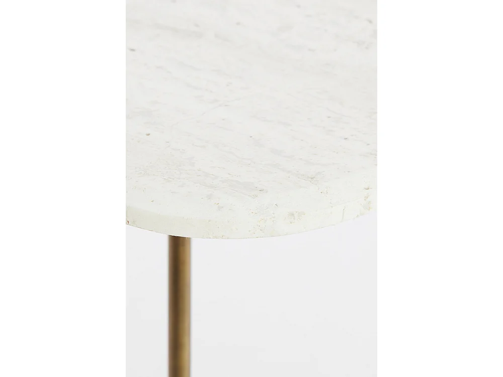 Table d'appoint GIA - Ø37,5x54 cm - Blanc - Lot de 2