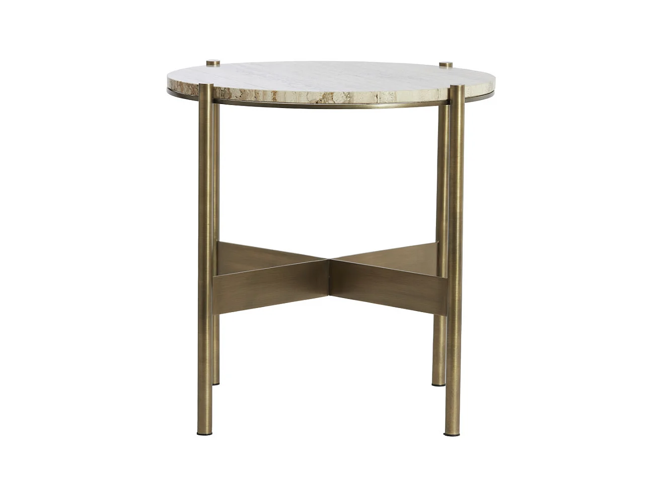 Table d&#039;appoint MACAPA - Ø47x45 cm - Blanc