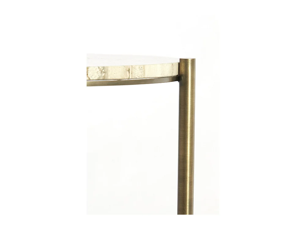 Table d&#039;appoint MACAPA - Ø47x45 cm - Blanc