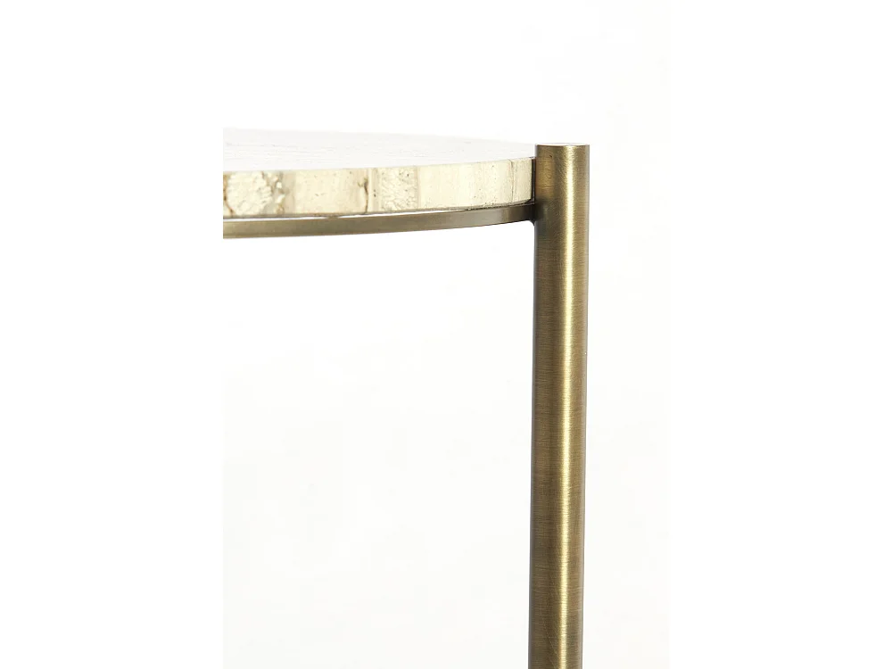 Table d&#039;appoint MACAPA - Ø47x45 cm - Blanc