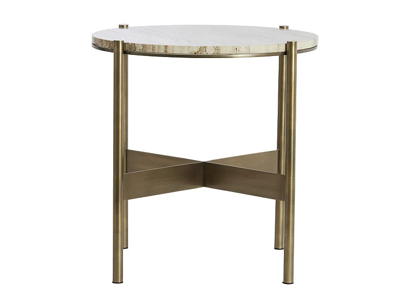 Table d&#039;appoint MACAPA - Ø47x45 cm - Blanc