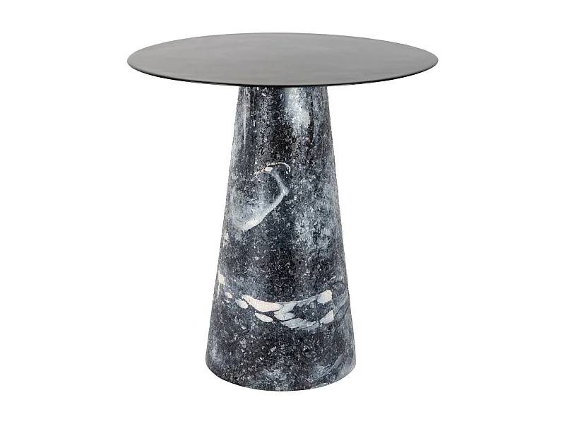 Bijzettafel Mosaic Marble - 40x40x42 cm - Zwart