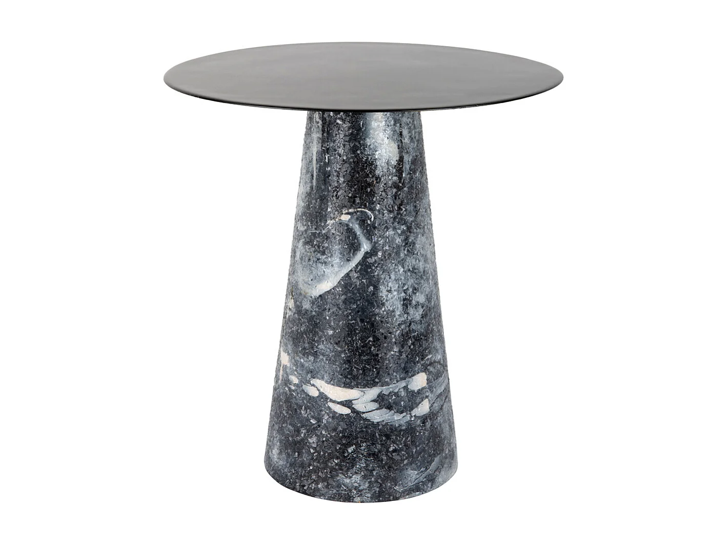 Bijzettafel Mosaic Marble - 40x40x42 cm - Zwart