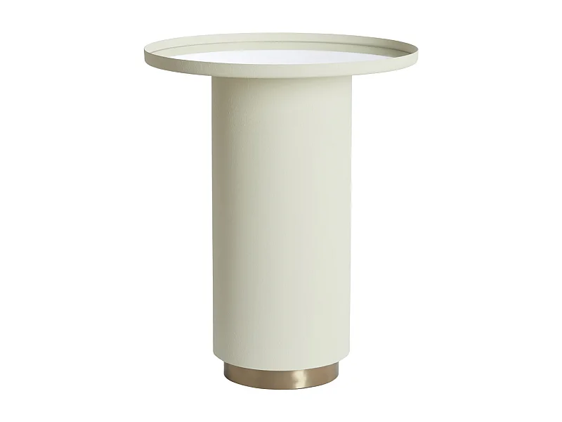 Table d&#039;appoint FATIMA - Ø46x56 cm - Blanc