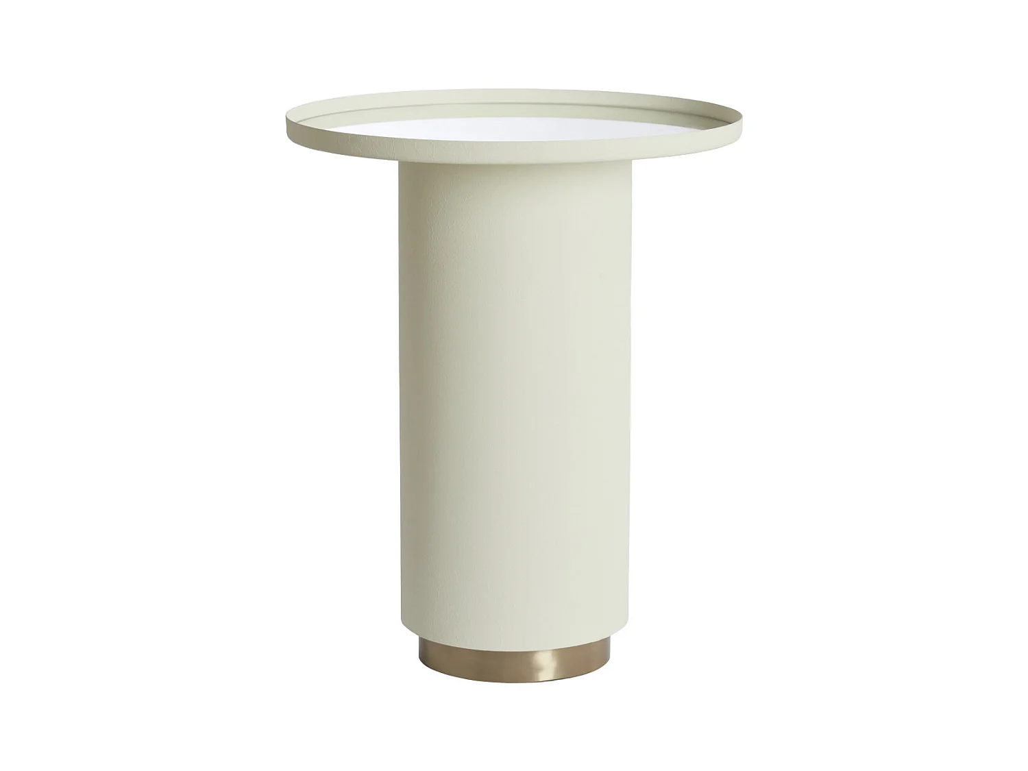 Table d&#039;appoint FATIMA - Ø46x56 cm - Blanc
