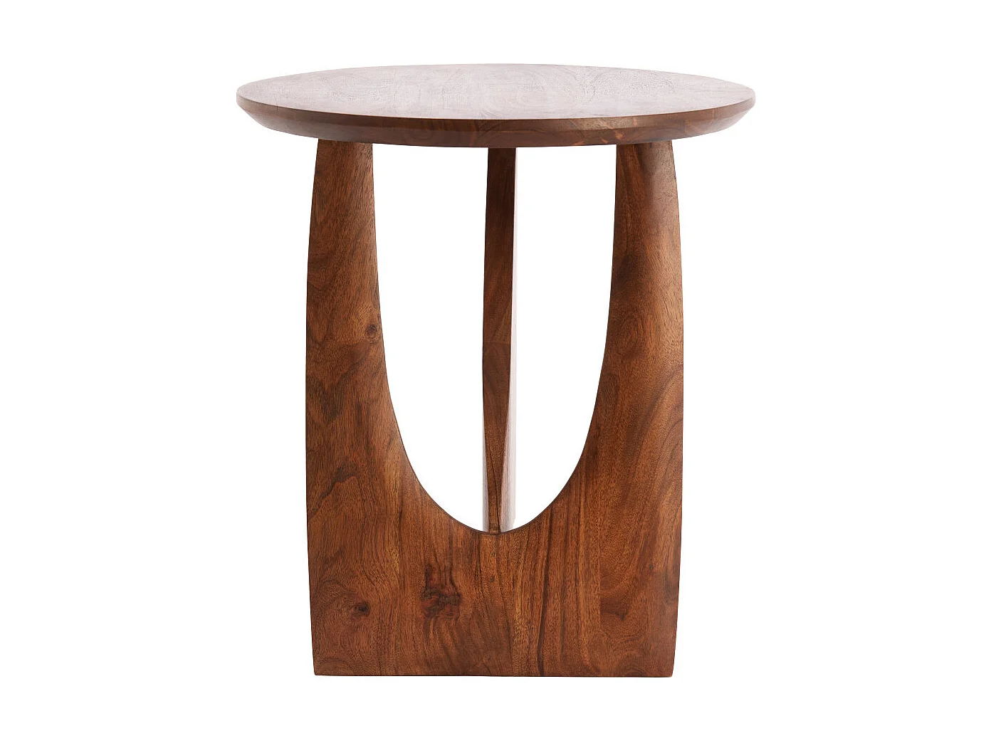 Table d'appoint DJAVANO - Ø45x50 cm - Marron