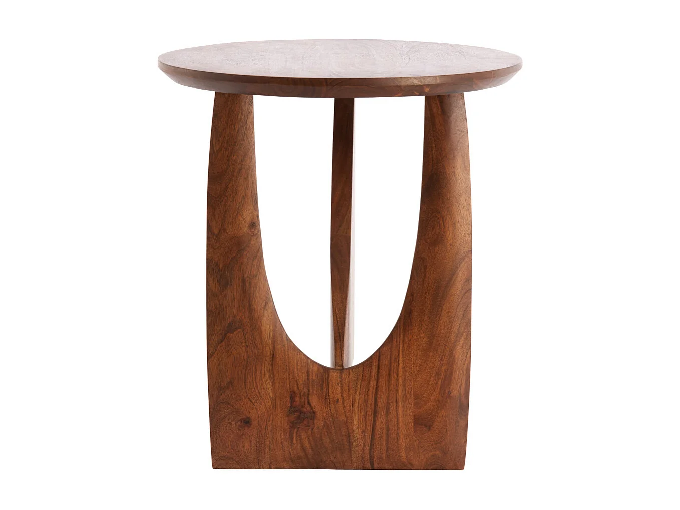 Table d'appoint DJAVANO - Ø45x50 cm - Marron