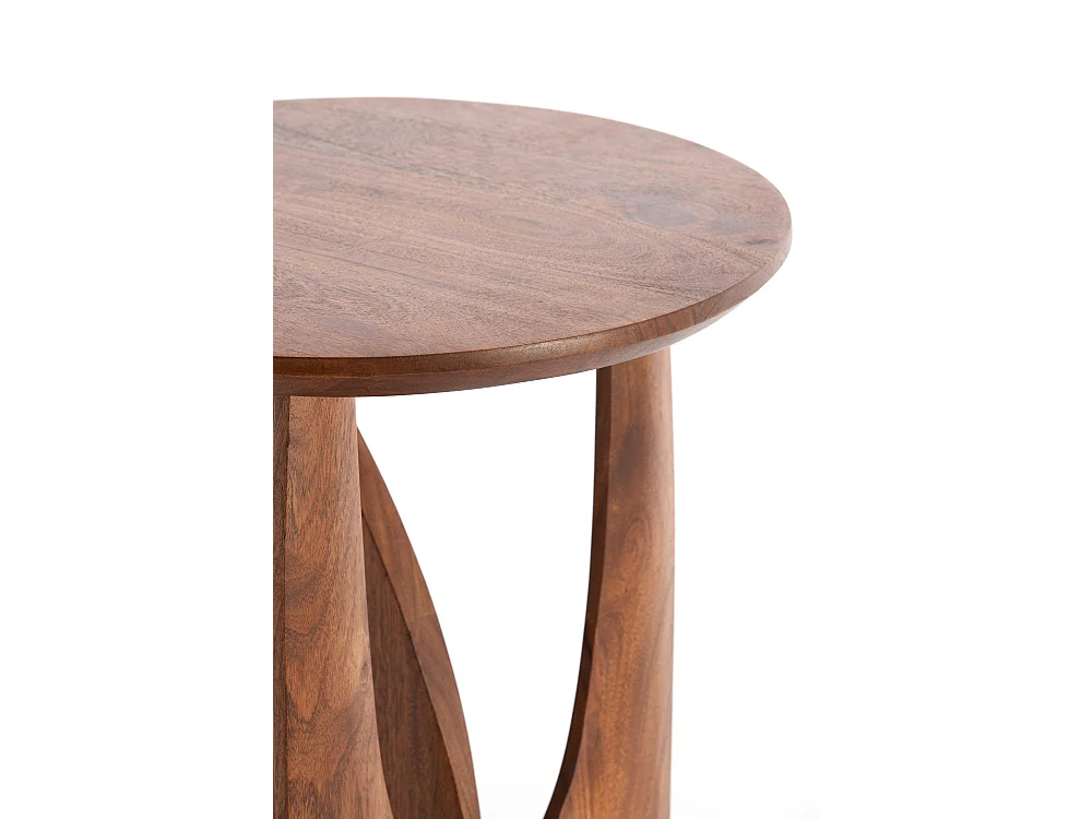 Table d'appoint DJAVANO - Ø45x50 cm - Marron